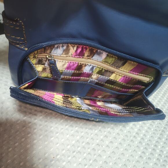 TIGNANELLO EUC BLUE LEATHER CROSSBODY BAG